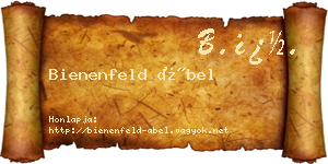 Bienenfeld Ábel névjegykártya