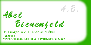 abel bienenfeld business card